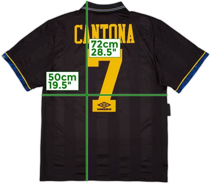 1993-95 Manchester United Away Shirt Cantona #7 - 8/10 - (M)