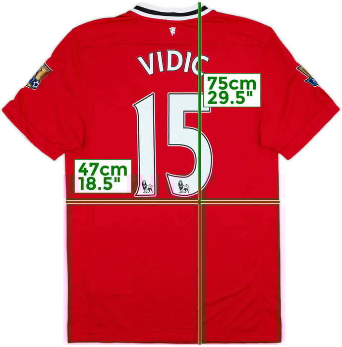 2011-12 Manchester United Home Shirt Vidic #15 - 10/10 - (S)