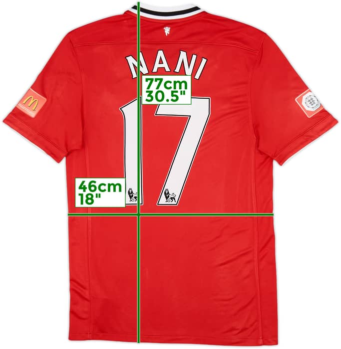 2011-12 Manchester United Home Shirt Nani #17 - 8/10 - (M)