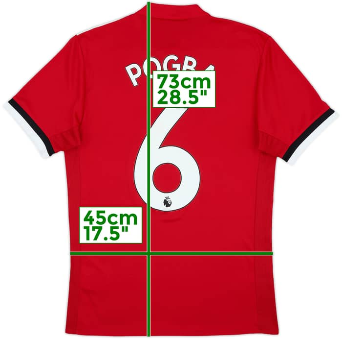 2017-18 Manchester United Home Shirt Pogba #6 - 8/10 - (S)