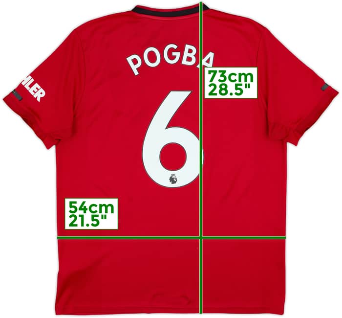 2019-20 Manchester United Home Shirt Pogba #6 - 7/10 - (L)