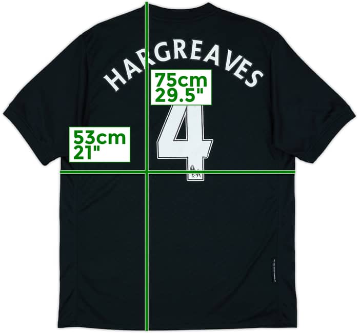 2009-10 Manchester United Away Shirt Hargreaves #4 - 6/10 - (M)