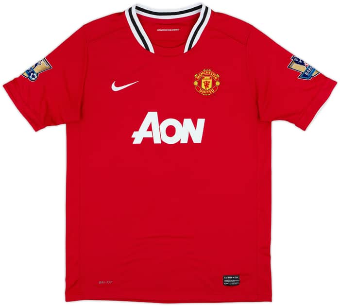 2011-12 Manchester United Home Shirt Chicharito #14 - 7/10 - (XL.Boys)