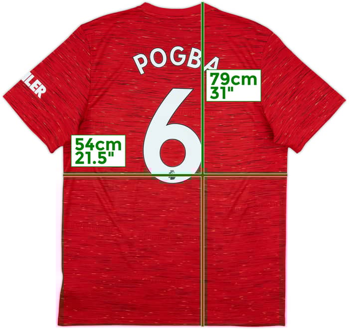 2020-21 Manchester United Home Shirt Pogba #6 - 10/10 - (L)