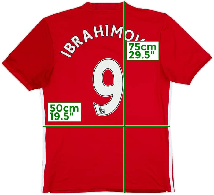 2016-17 Manchester United Home Shirt Ibrahimovic #9 - 5/10 - (M)