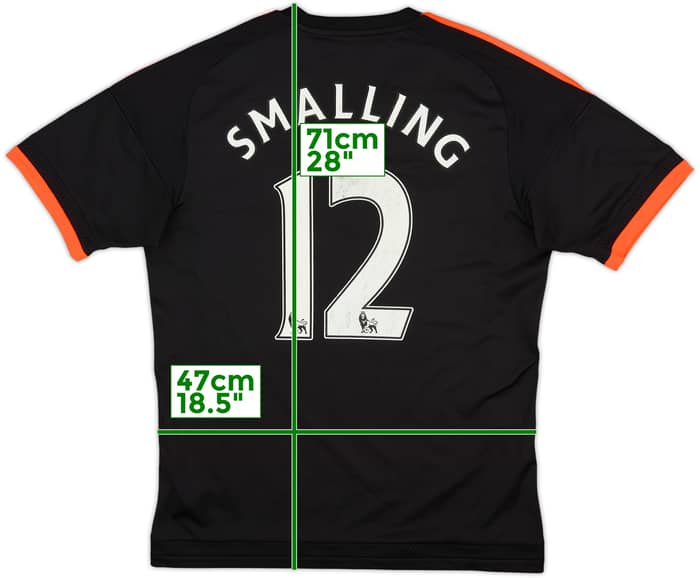 2015-16 Manchester United Third Shirt Smalling #12 - 6/10 - (M)
