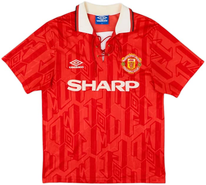 1992-94 Manchester United Home Shirt Cantona #7 - 7/10 - (S)