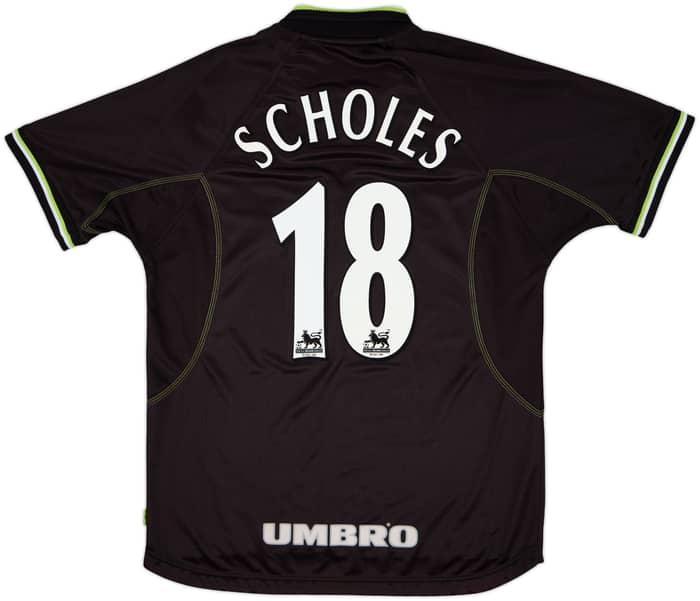 1998-99 Manchester United Third Shirt Scholes #18 - 9/10 - (L)