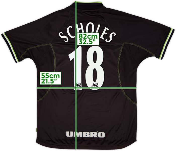 1998-99 Manchester United Third Shirt Scholes #18 - 9/10 - (L)