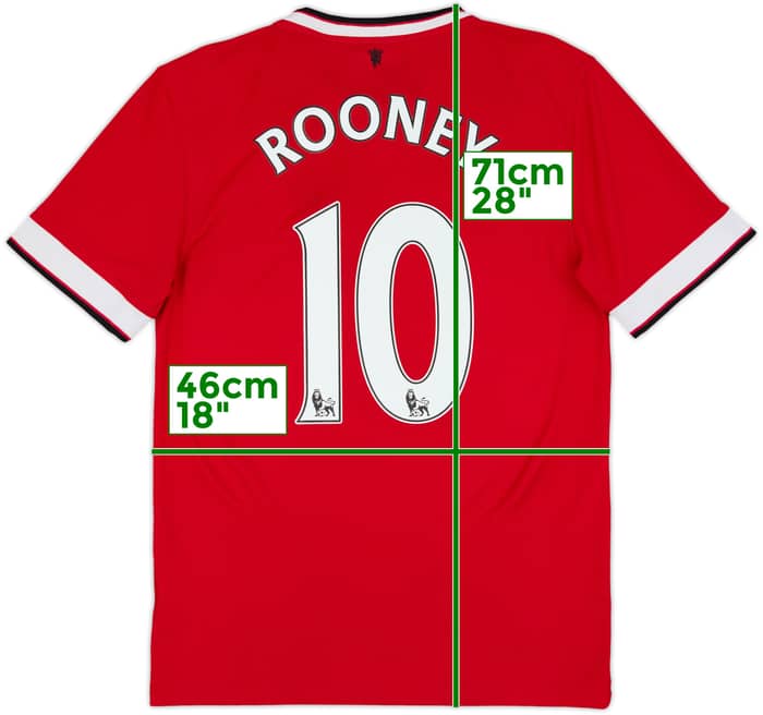 2014-15 Manchester United Home Shirt Rooney #10 - 6/10 - (S)