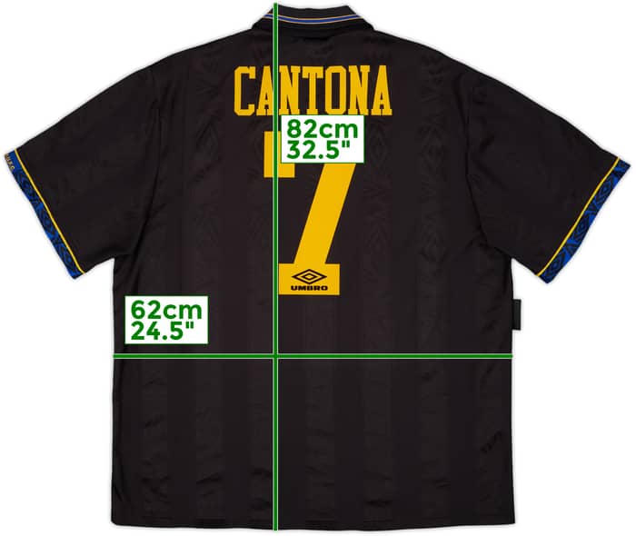 1993-95 Manchester United Away Shirt Cantona #7 - 8/10 - (XXL)