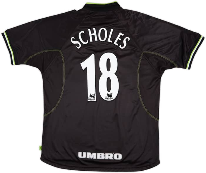 1998-99 Manchester United Third Shirt Scholes #18 - 9/10 - (XL)