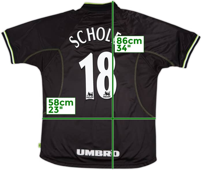 1998-99 Manchester United Third Shirt Scholes #18 - 9/10 - (XL)