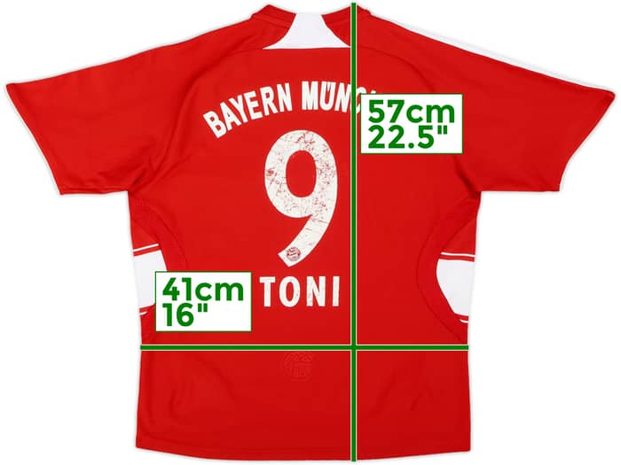 2007-08 Bayern Munich Home Shirt Toni #9 - 5/10 - (S.Boys)