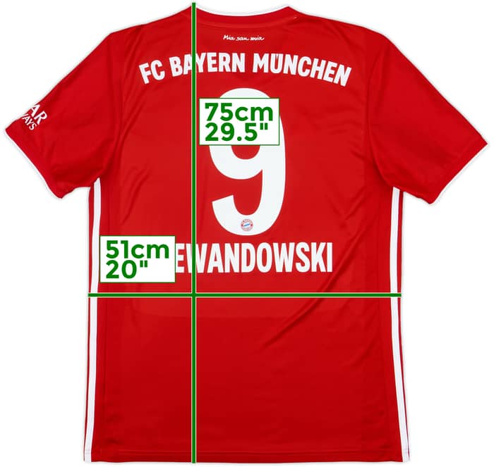 2020-21 Bayern Munich Home Shirt Lewandowski #9 - 8/10 - (M)