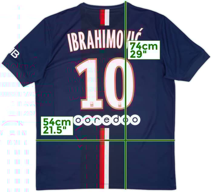 2014-15 Paris Saint-Germain Home Shirt Ibrahimovic #10 - 7/10 - (L)