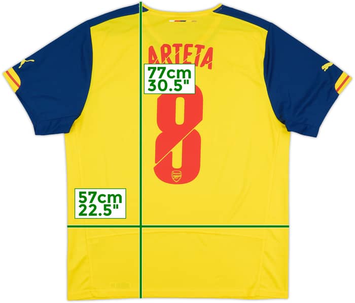 2014-15 Arsenal Away Shirt Arteta #8 - 8/10 - (XL)