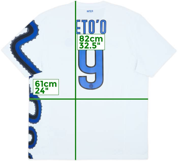 2010-11 Inter Milan Away Shirt Eto'o #9 - 8/10 - (XL)