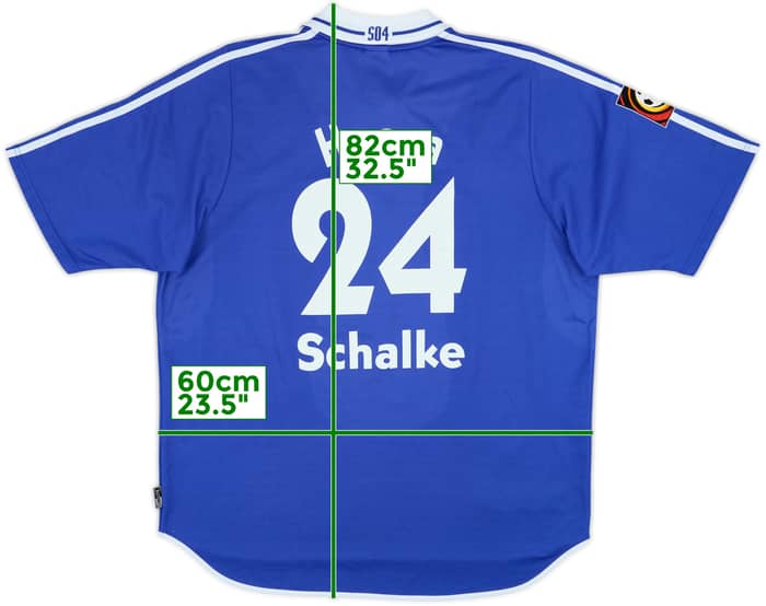 2000-01 Schalke Home Shirt Haaga #24 - 8/10 - (XL)