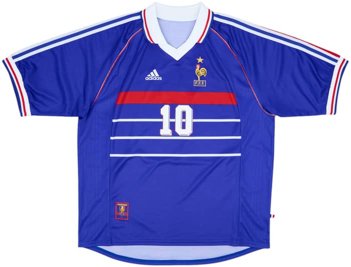 1998-00 France Home Shirt Zidane #10 - 8/10 - (XXL)