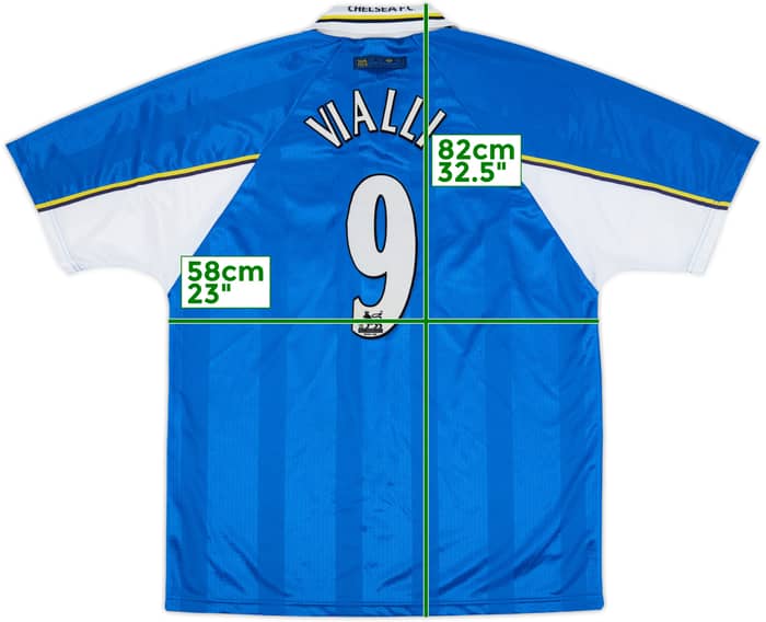 1997-99 Chelsea Home Shirt Vialli #9 - 9/10 - (XL)