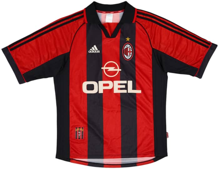 1998-00 AC Milan Home Shirt Weah #9 - 6/10 - (M)