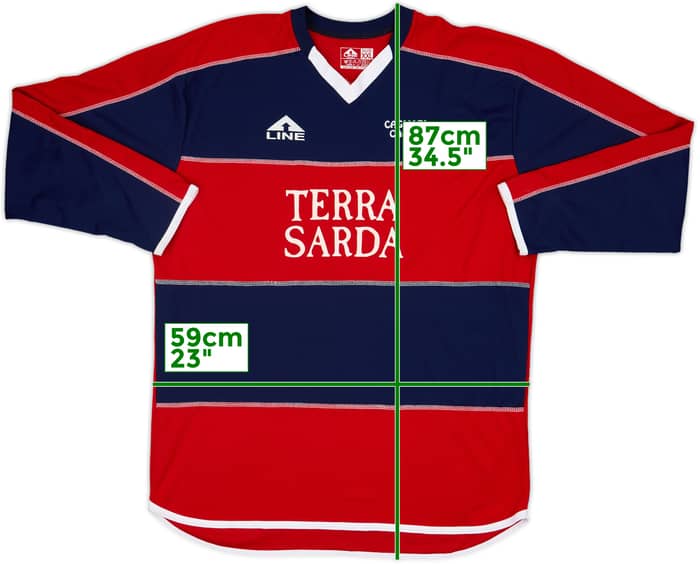 2003-04 Cagliari A-Line Training L/S Shirt - 9/10 - (XXL)