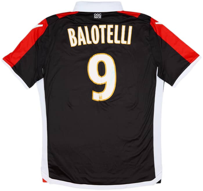 2017-18 Nice Signed Home Shirt Balotelli #9 - 8/10 - (L)