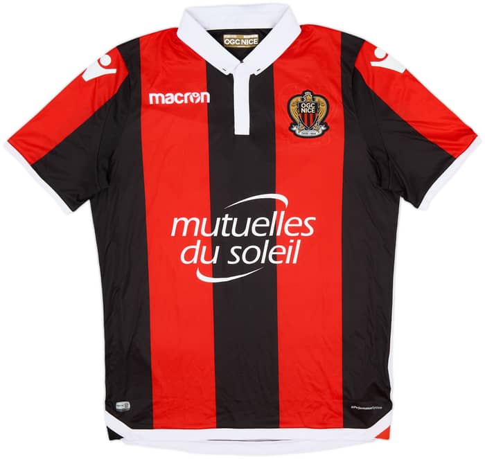 2017-18 Nice Signed Home Shirt Balotelli #9 - 8/10 - (L)