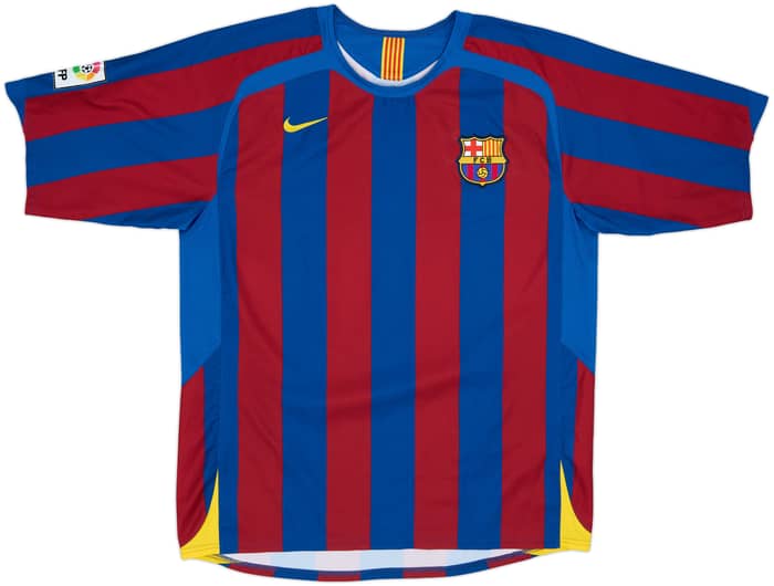 2005-06 Barcelona Home Shirt Ronaldinho #10 - 8/10 - (L)
