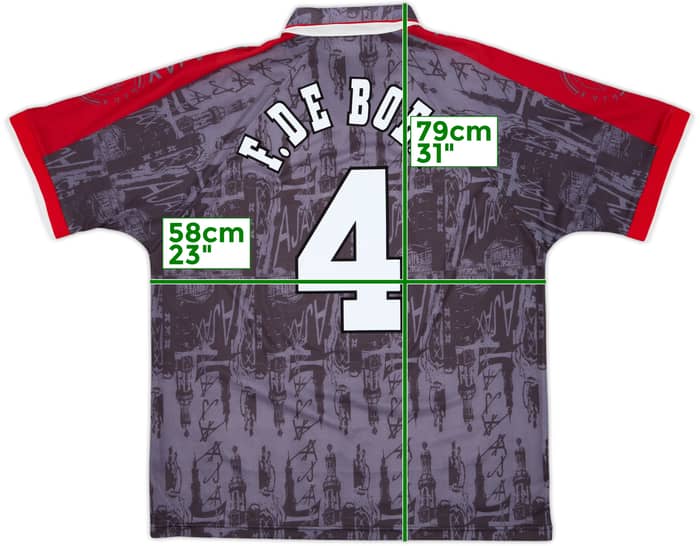 1996-97 Ajax Away Shirt F.De Boer #4 - 10/10 - (XL)