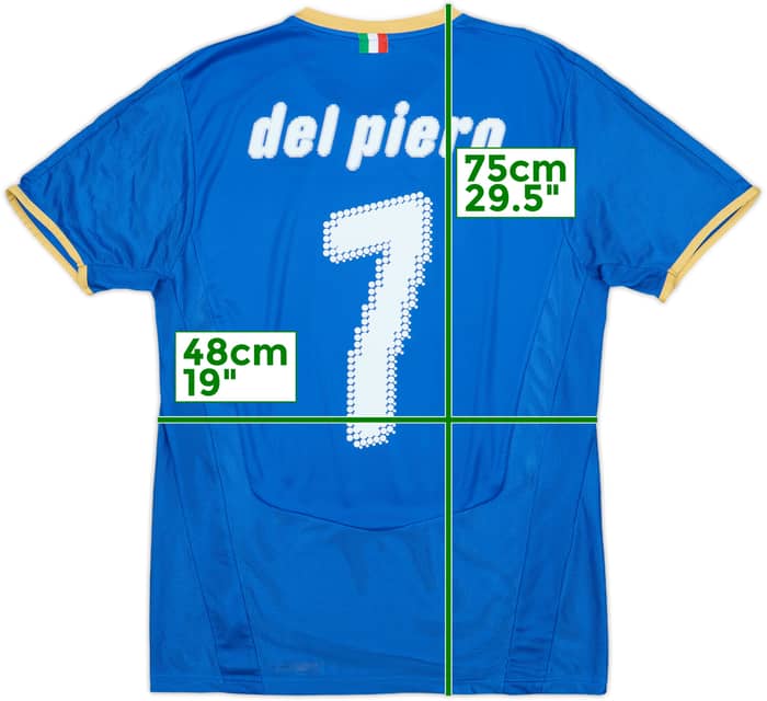 2007-08 Italy Home Shirt Del Piero #7 - 7/10 - (M)