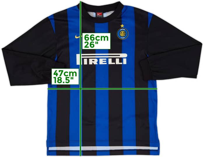 2000-01 Inter Milan Basic Home L/S Shirt - 7/10 - (L.Boys)