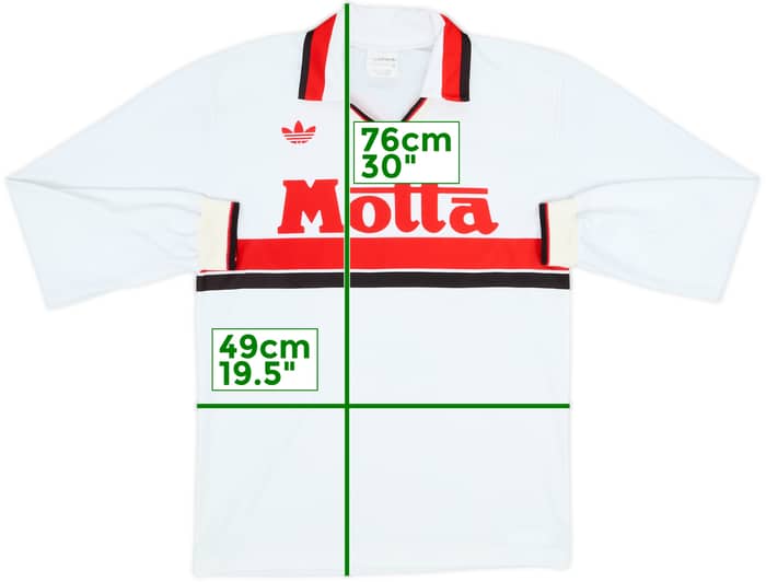 1992-93 AC Milan Away L/S Shirt #13 - 5/10 - (M)