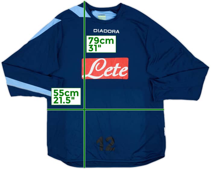 2006-07 Napoli Diadora Player Issue Training L/S Shirt #12 - 6/10 - (XL)