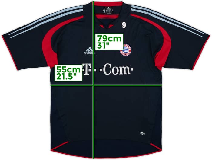 2004-05 Bayern Munich Player Issue adidas Training Shirt #9 - 8/10 - (L)