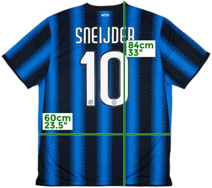 2010-11 Inter Milan Home Shirt Sneijder #10 - 10/10 - (XL)