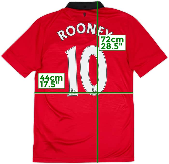 2013-14 Manchester United Home Shirt Rooney #10 - 8/10 - (S)