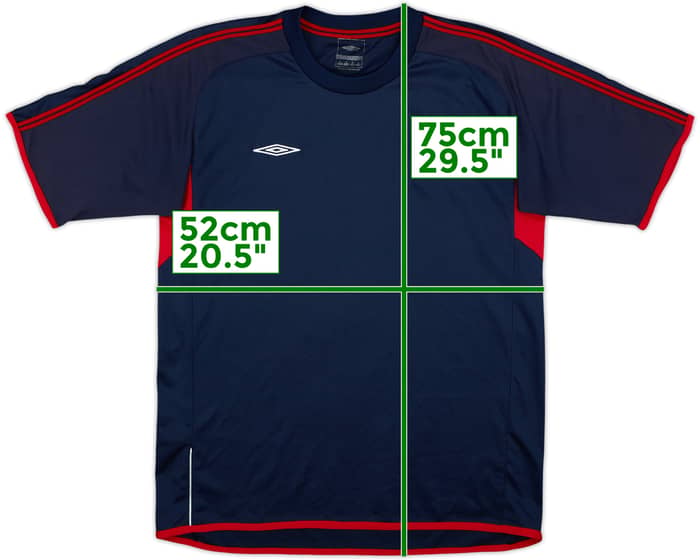2004-06 Inglaterra Umbro Camiseta de entrenamiento - 8/10 - (M)