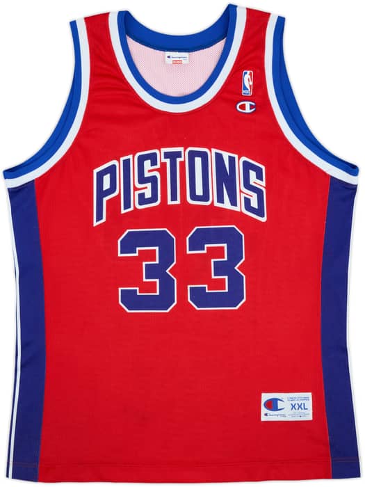 1994-96 Detroit Pistons Hill #33 Champion Jersey - 8/10 - (XXL)