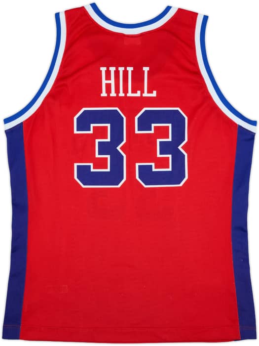 1994-96 Detroit Pistons Hill #33 Champion Jersey - 8/10 - (XXL)