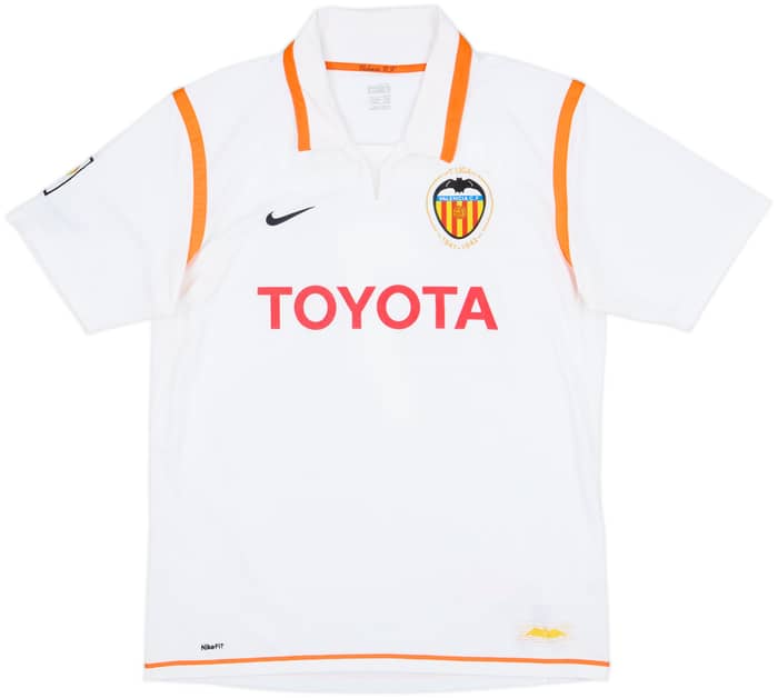 2007-08 Valencia Home Shirt David Villa #7 - 8/10 - (L)