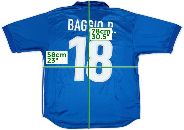 1997-98 Italy Home Shirt Baggio #18 - 5/10 - (XL)