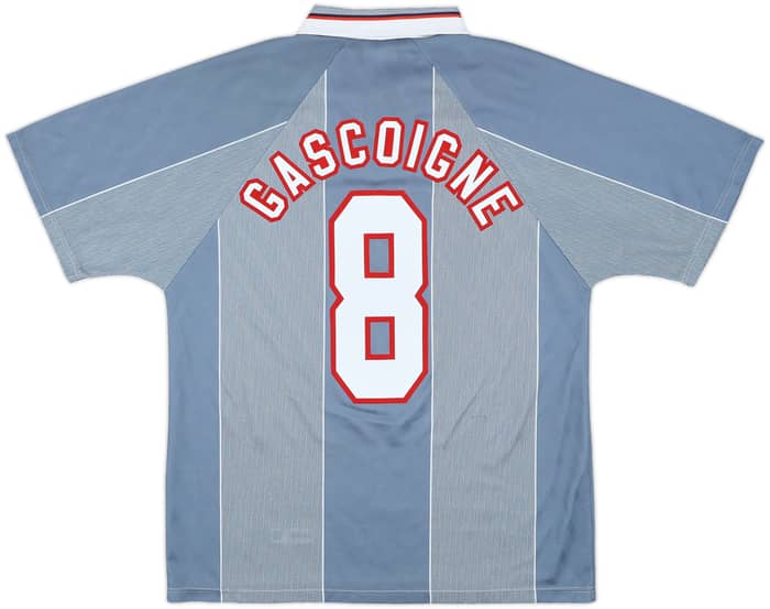 1996-97 England Away Shirt Gascoigne #8 - 8/10 - (L)