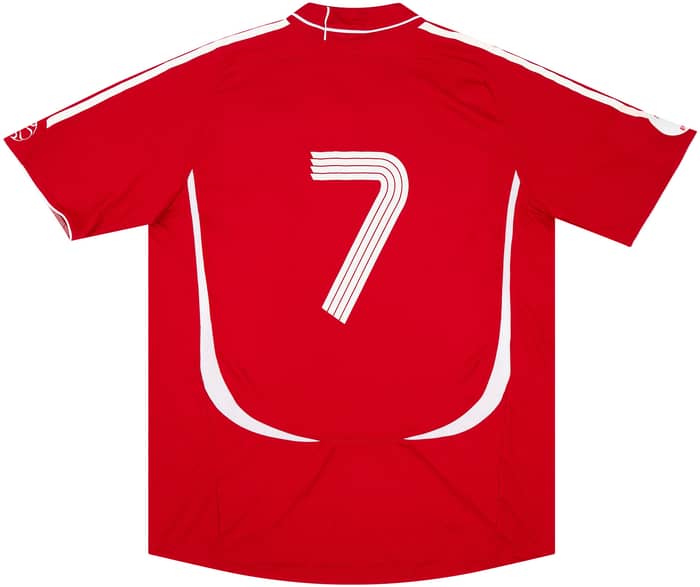 2007 Denmark Match Issue Home Shirt #7 (Jensen) v Spain
