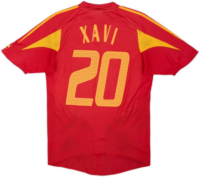 2004-06 Spain Home Shirt Xavi #20 - 6/10 - (S)