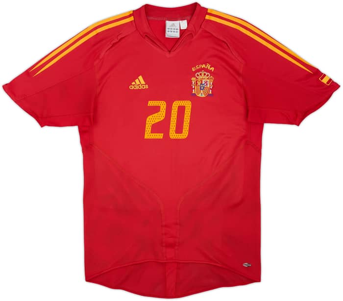 2004-06 Spain Home Shirt Xavi #20 - 6/10 - (S)