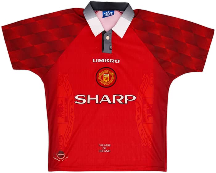 1996-98 Manchester United Home Shirt Cantona #7 - 6/10 - (M)