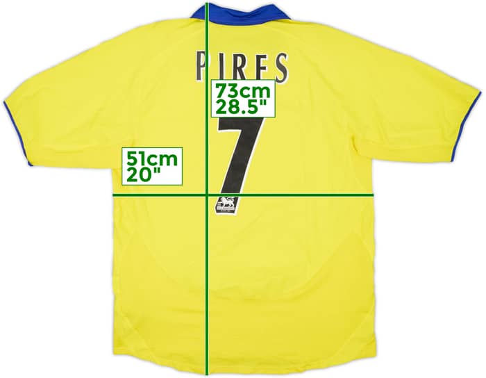 2003-05 Arsenal Away Shirt Pires #7 - 6/10 - (M)
