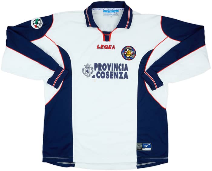 2001-02 Cosenza Match Issue Away L/S Shirt Oshadogan #13